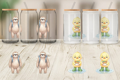 Glass Can Tired Morning Commute Animal Sublimation artnoy 