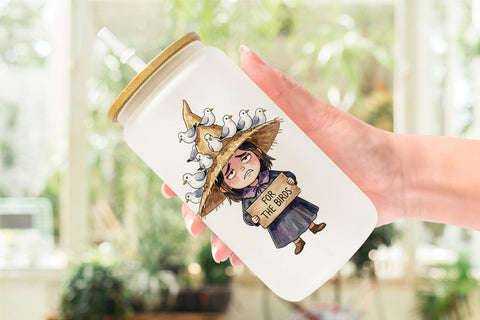 Glass Can Tired Summerween Witch Sublimation artnoy 