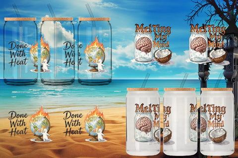 Glass Can Tired Tropical Scholar Goth Quote Sublimation artnoy 