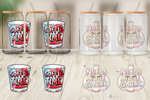 Glass Can Tired Vampire Grumpy Quote Sublimation artnoy 