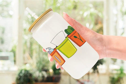 Glass Can Trash Sorting Bins Sublimation artnoy 