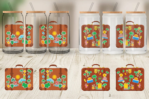 Glass Can Travel Suitcase Sublimation artnoy 