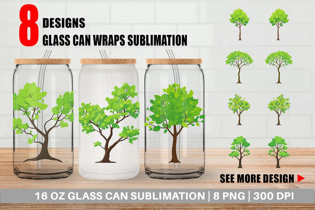 Glass Can Tree Sublimation artnoy 
