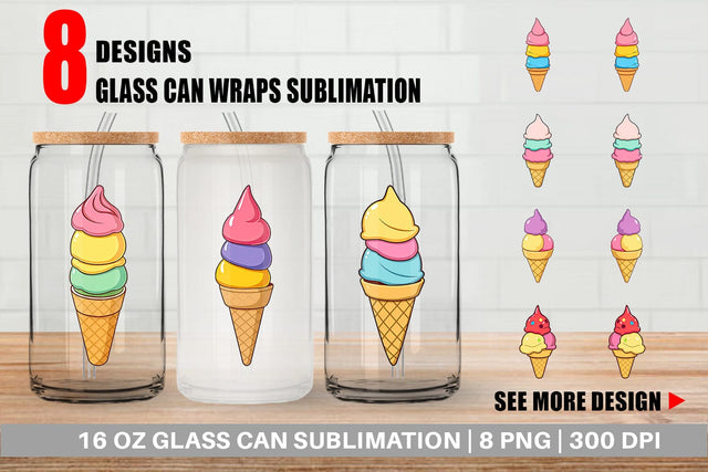 Glass Can Triple Scoop Sublimation artnoy 