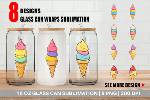 Glass Can Triple Scoop Sublimation artnoy 