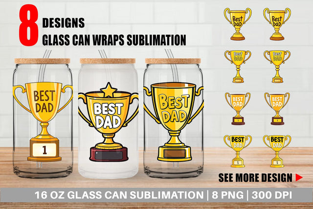 Glass Can Trophy Sublimation artnoy 