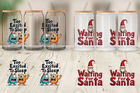 Glass Can Ugly Cute Christmas Countdown: Quirky Quotes Sublimation artnoy 