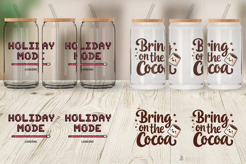 Glass Can Ugly Cute Christmas Countdown: Quirky Quotes Sublimation artnoy 