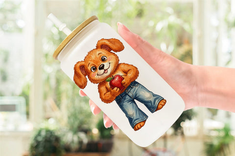 Glass Can UglyCute 70s Monster Teacher Sublimation artnoy 