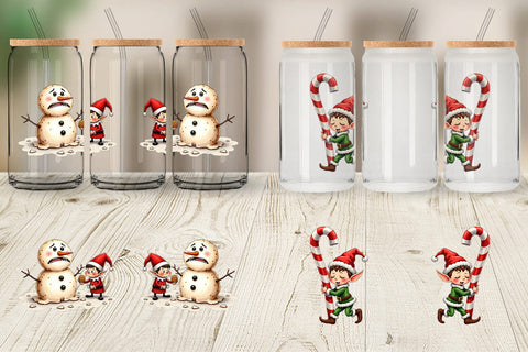 Glass Can UglyCute Christmas Bake-Off Disaster Sublimation artnoy 