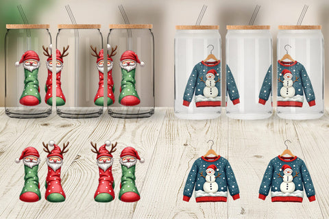 Glass Can UglyCute Christmas Sweaters Sublimation artnoy 