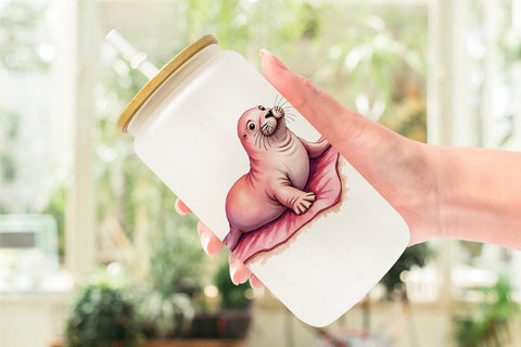 Glass Can UglyCute Ocean Oddities Sublimation artnoy 