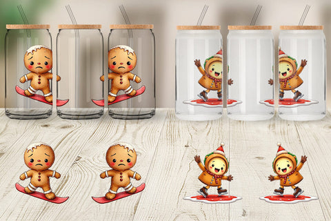 Glass Can UglyCute Winter Food & Drinks Sublimation artnoy 