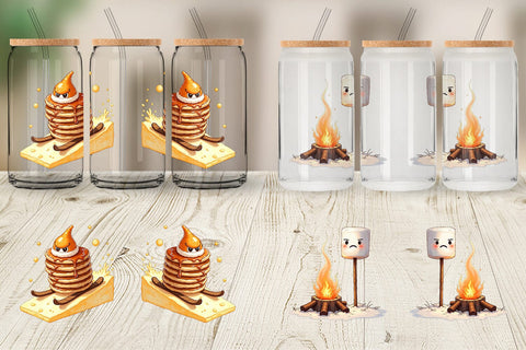 Glass Can UglyCute Winter Food & Drinks Sublimation artnoy 