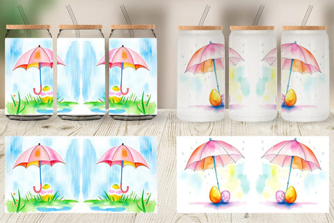 Glass Can Umbrella and Egg Sublimation artnoy 