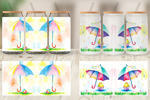 Glass Can Umbrella and Egg Sublimation artnoy 
