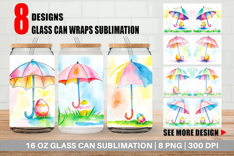 Glass Can Umbrella and Egg Sublimation artnoy 