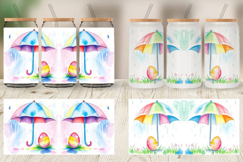 Glass Can Umbrella and Egg Sublimation artnoy 
