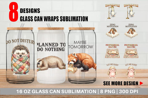 Glass Can Unapologetic Weekend Laziness Watercolor Sublimation artnoy 