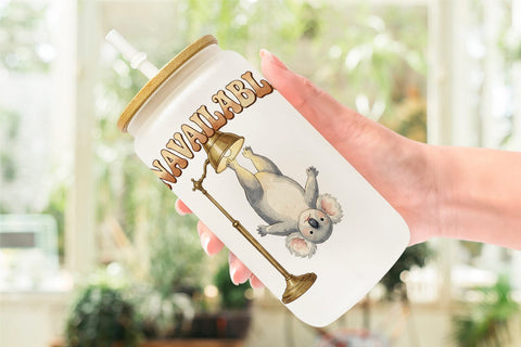 Glass Can Unapologetic Weekend Laziness Watercolor Sublimation artnoy 