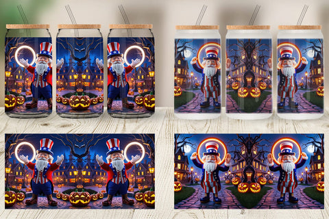 Glass Can Uncle Sam Sublimation artnoy 
