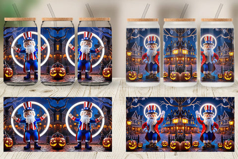 Glass Can Uncle Sam Sublimation artnoy 