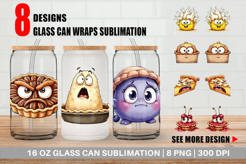 Glass Can Unenthusiastic Pies Sublimation artnoy 