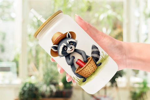 Glass Can Unenthusiastic Wild Animals Summer Sublimation artnoy 