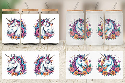 Glass Can Unicorn Sublimation artnoy 