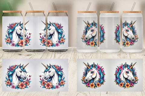 Glass Can Unicorn Sublimation artnoy 