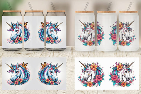 Glass Can Unicorn Sublimation artnoy 