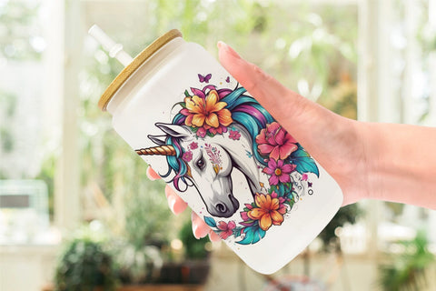 Glass Can Unicorn Sublimation artnoy 