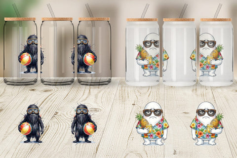 Glass Can Unimpressed Summerween Ghouls Sublimation artnoy 