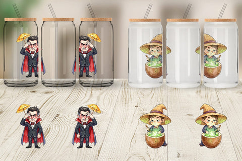 Glass Can Unimpressed Summerween Ghouls Sublimation artnoy 