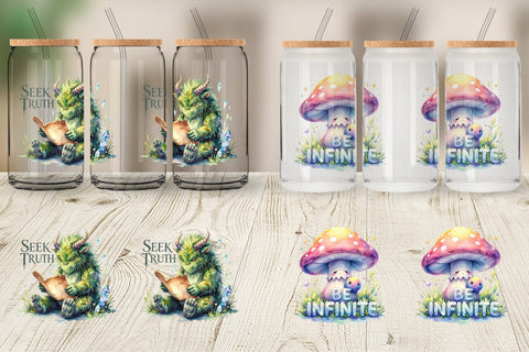 Glass Can Unique Odd Alien Quotes Sublimation artnoy 