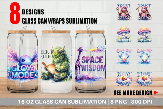 Glass Can Unique Odd Alien Quotes Sublimation artnoy 