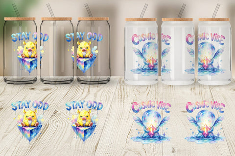 Glass Can Unique Odd Alien Quotes Sublimation artnoy 