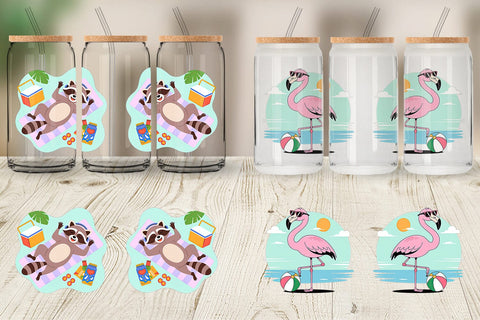 Glass Can Vacation Animals Sublimation artnoy 