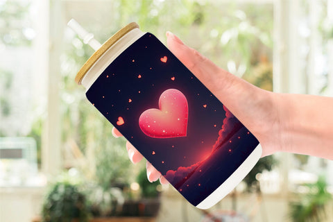 Glass Can Valentine Night Sublimation artnoy 