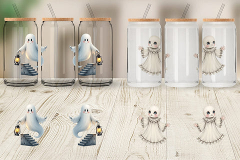 Glass Can Victorian Dollhouse Ghosts Sublimation artnoy 