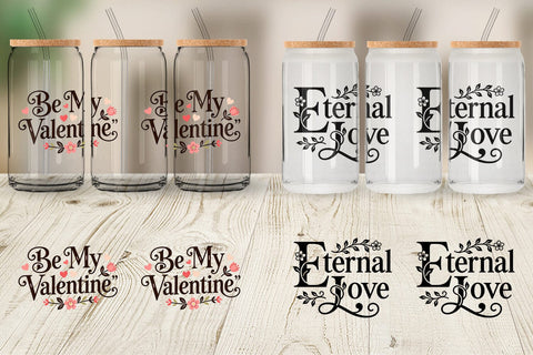 Glass Can Victorian Romance Valentine Quotes Sublimation artnoy 