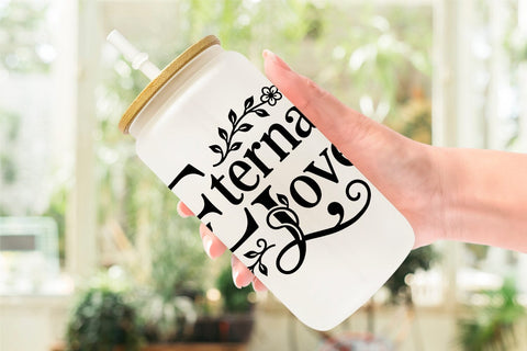 Glass Can Victorian Romance Valentine Quotes Sublimation artnoy 