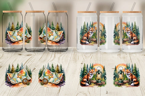 Glass Can Vintage Camping Vibes Sublimation artnoy 