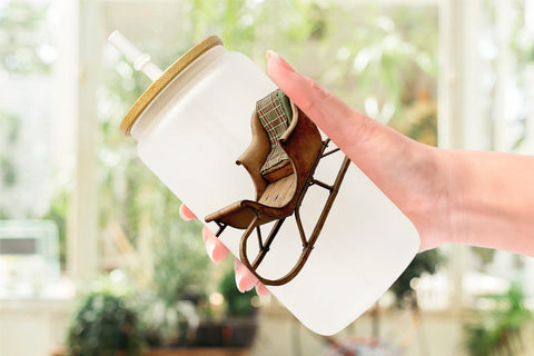 Glass Can Vintage Christmas Journey Sublimation artnoy 