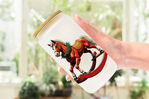 Glass Can Vintage Christmas Sublimation artnoy 