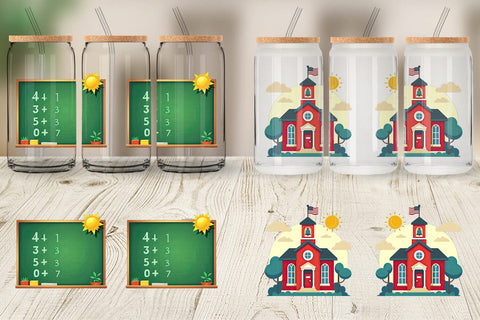 Glass Can Vintage Classroom Sublimation artnoy 