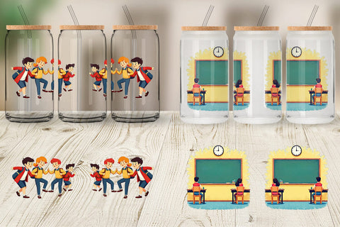 Glass Can Vintage Classroom Sublimation artnoy 