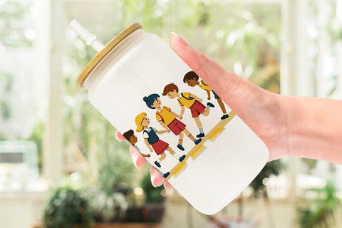 Glass Can Vintage Classroom Sublimation artnoy 