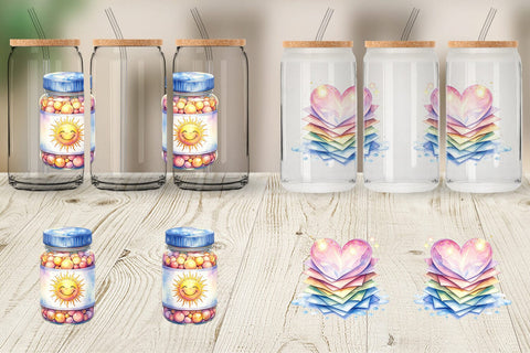 Glass Can Vintage Classroom Supplies Sublimation artnoy 