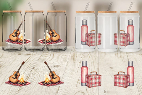 Glass Can Vintage Fall Road Trip Sublimation artnoy 